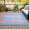 Homeroots 5' X 8' Lavender Sky Blue And Beige Striped Washable Indoor Outdoor Area Rug 631216 - alternate 5