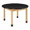 Diversified Spaces Plain Apron Table, Oak, Wood Frame, 48 in W, Black P748LBBK30N - alternate 1