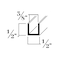 Brunner Aluminum U Channel 1/2" x 1/2" x 1/16", Fits 3/8", 6063-T5 (C20808), 4 Foot Satin Anodized C20808 S4 - alternate 2