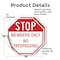 Signmission Stop Members Only No Trespassing, 18 inch X 18 inch, Vinyl Decal, 2PK OC-D-2PACK-18-221 - alternate 3