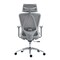 Homeroots Gray and Silver Adjustable Height Swivel Rolling Office Chair 638372 - alternate 7