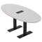 Skutchi Designs 6ft Conference Table With Power Unit | 6 Person Modular Boval Meeting Table | Harmony Series HAR-BOVL-36X72-T.BK-U779-EBLK - alternate 1