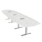 Skutchi Designs Arc Boat Conference Table With Power, 48 in W, 192 in L HAR-ABOT-48X192-T-WA7976-ESIL - alternate 1