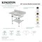 Kingston Brass 36-Inch Carrara Marble Console Sink with Acrylic Legs and Shelf, 8-Inch, 3-Hole KVPB3630MASQB0 - alternate 2