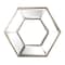 Homeroots 12" Silver Hexagon Wall Mounted Accent Mirror 485001 - alternate 3