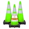Xpose Safety Traffic Safety Cone, 28 in, Premium PVC, Dual 6 in & 4 in Reflective Collar, Lime Green, 6 pk LTC28-64-6-X - alternate 1