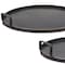 Homeroots Set Of Two Black and Gold Round Metal Serving Tray With Handles 516314 - alternate 3