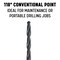 Qualtech FLUTE JOBBER LENGTH DRILL SET, #1 MIN DRILL BIT, #60 MAX DRILL BIT, 118 DEG DWD60J-SET - alternate 4