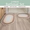 Lavish Home Reversible Bathroom Rug Set, Beige, 2-Pieces, 32 inx20 in/24 inx17 in ST-BATH7-OSB - alternate 4