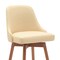 Armen Living Sicily 30in Swivel Walnut Wood Bar Stool in Cream Faux Leather LCSIBAWACR30 - alternate 4