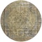 Homeroots 8' Artichoke Green And Denim Blue Round Medallion Washable Indoor Outdoor Area Rug 616042 - alternate 4