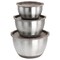 Martha Stewart 3 Piece Stainless Steel Mixing Bowl Set with Lids in Taupe 129078.06 - alternate 6