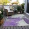 Homeroots 8' X 10' Purple Mint Green And Ivory Abstract Washable Indoor Outdoor Area Rug 618487 - alternate 8