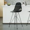 Leisuremod Cresco Acrylic Barstool - Modern ABS Plastic Counter Stool with Steel Legs & Footrest CRBL-30TBL - alternate 4