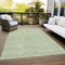 Homeroots 5' X 8' Sage And Ivory Geometric Washable Indoor Outdoor Area Rug 612095 - alternate 7