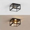 Jonathan Y Grayson 8" 1-Light Farmhouse Industrial Square Iron/Glass Case LED Flush Mount, Oil Rubbed Bronze/Bra JYL9553D - alternate 6
