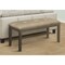 Monarch Specialties Bench 44"L, Rectangular, Upholstered, Brown Fabric, Grey Solid Wood, Transitional I 1379 - alternate 3