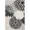Homeroots 3' X 5' Black And White Floral Power Loom Area Rug 521642 - alternate 5