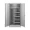 Tennsco Combo Wardrobe Storage Cabinet, 72 in H, 36 in W, 18 in D, Swing, Keyed, Light Gray, 5 Shelves 7214LGY - alternate 1