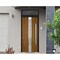 Vdomdoors Steel Door Deux 1744 Natural Oak Transom Black Window Stainless Inserts Single Modern Painted-W36xH DEUX1744EXD-OAKB-W36xH80+16-LH-O - alternate 6