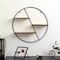 Vintiquewise Elegant 3-Tier Decorative Floating Circular Silhouette Wall Shelf - Circular Metal and Wood QI004691.3BK - alternate 7