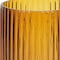 Homeroots 8" Amber Cylinder Ribbed Glass Table Vase 608313 - alternate 4
