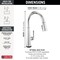 Delta Emmeline: Touch2O Technology Kitchen Faucet with Touchless Technology 9182TL-PR-DST - alternate 7