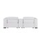 Homeroots 110" White Top Grain Leather Reclining Metal USB Sofa 720304 - alternate 7