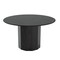 Homeroots 52" Black Solid Wood Pedestal Base Round Top Dining Table 721051 - alternate 1