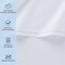 Arkwright Home Microfiber Flat Sheets King White w/ Green Hem - Case of 24, 24PK MFS-108110 - alternate 6