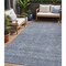 Homeroots 5' X 8' Sky Blue And Ivory Abstract Washable Indoor Outdoor Area Rug 605573 - alternate 1