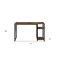 Homeroots 47" Brown and Black Writing Desk 491435 - alternate 2