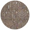 Homeroots 8' Brown Purple And Blue Round Floral Washable Indoor Outdoor Area Rug 605261 - alternate 6