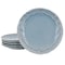 Modern Southern Home Capri 6 Piece 11 Inch Stoneware Embossed Dinner Plate Set in Blue 750120468M - alternate 1