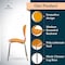 Leisuremod Modern Oyster Side Chair in Transparent Orange with Chromed Base OC17TOR - alternate 7