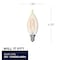 Bulbrite 25W Dimmable CA10 (E12) Candelabra Scrw Bse Amber Lght LED Filament Bulb, Antique thread, 2100K, 4PK 861407 - alternate 3