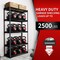 Shuntong Atlas 5-Tier 30 in.W x 12 in.D x 60 in.H Heavy Duty Shelving Load 2500 Lbs, Wire Deck, Dark Grey B-ATLAS301260-5D500 - alternate 6
