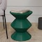 Leisuremod Aura Modern Side Table - Double Hourglass Design, ABS Plastic, Indoor/Outdoor Use AST15G - alternate 7