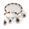 Gibson Home Perfect for Holidays Poinsettia 7 Piece Porcelain Serving Set in Red 99825.07R - alternate 7