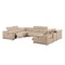 Homeroots Beige Leather Power Reclining U Shaped Eight Piece Corner Sectional 643953 - alternate 7