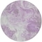 Homeroots 8' Lavender And Ivory Round Abstract Washable Indoor Outdoor Area Rug 617784 - alternate 6