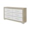 Homeroots 63" Natural And White Wood Six Drawer Double Dresser 643689 - alternate 13