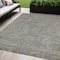 Homeroots 5' X 8' Gray And Silver Southwestern Washable Indoor Outdoor Area Rug 587051 - alternate 1