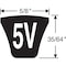 Gates Narrow V-Belt, Super HC, 5V2240, 5V, CR, 224 in, 5/8 in Top Width 5V2240 - alternate 2