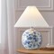 Jonathan Y Shishen 19.5" Cottage Classic Chinoiserie Ceramic Orb LED Table Lamp with Pleated Shade, White/Blue JYL5056B - alternate 7
