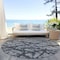 Homeroots 8' Gray And Charcoal Round Abstract Washable Indoor Outdoor Area Rug 614355 - alternate 6