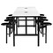 Regency Endure Standing Height Collaborative Table & Chair Set with 8 Pull-Out Stools, White Dry Erase Top 9008-WHT-DVN - alternate 6