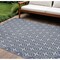 Homeroots 8' X 10' Blue And Ivory Geometric Indoor Outdoor Area Rug 573065 - alternate 8