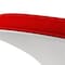 Homeroots 21" Red and White Wool And Fiberglass Contempo Footstool Ottoman 520802 - alternate 6