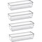 Acrimet Drawer Organizer Modular, Box Tray Storage Bins (4 Pieces) (Clear Crystal Plastic), 4PK 972 - alternate 1